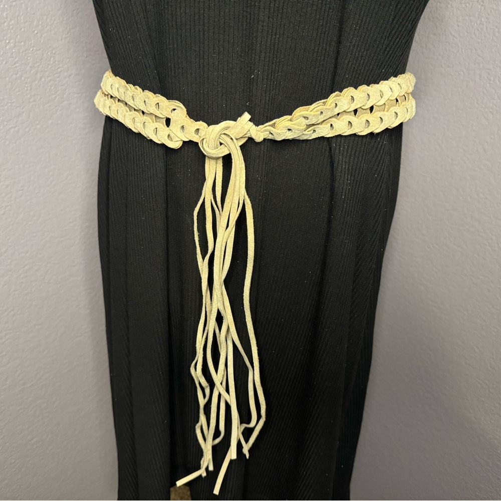 Braided Tan leather boho Belt